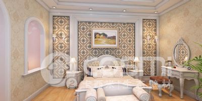diatom mud silk paint - bed room