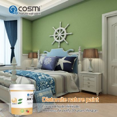 Diatomaceous mud wall paint,non formaldehyde and odorless,100% eco-friendly