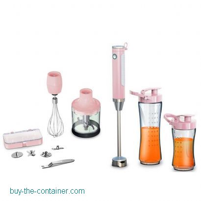 Slim Immersion Hand Blender with 4 Interchangeable Blades